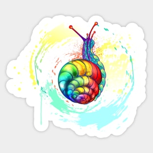 Rainbow Snail Sticker